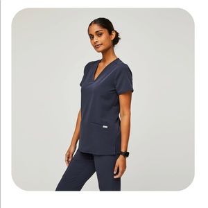 Figs Small Casma Scrub Top Quiet Navy